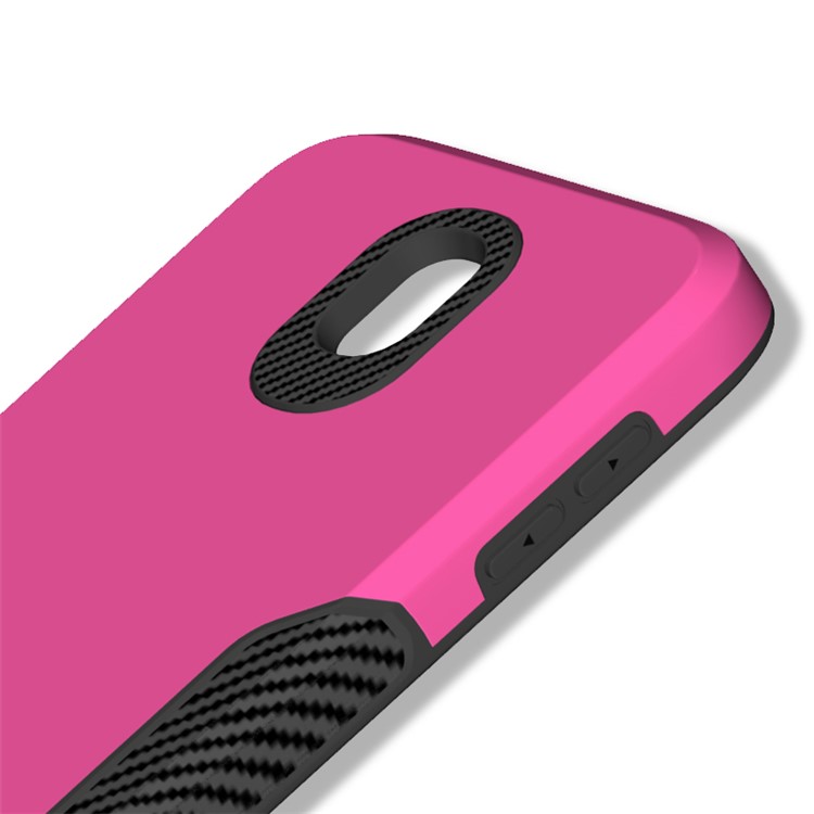 Carbon Fiber Texture PC + TPU Hybrid Phone Shell for Samsung Galaxy J5 (2017) EU Version / J5 Pro (2017) - Rose-8
