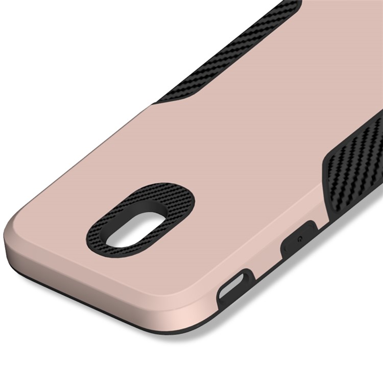 Carbon Fiber Texture PC + TPU Mobile Phone Case for Samsung Galaxy J5 (2017) EU Version / J5 Pro (2017) - Gold-5