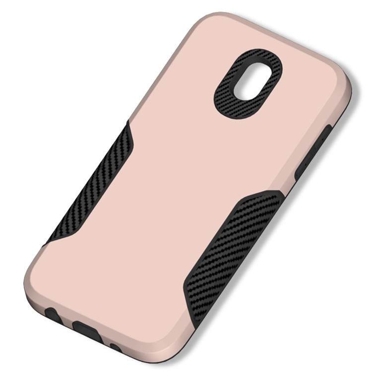 Carbon Fiber Texture PC + TPU Mobile Phone Case for Samsung Galaxy J5 (2017) EU Version / J5 Pro (2017) - Gold-6
