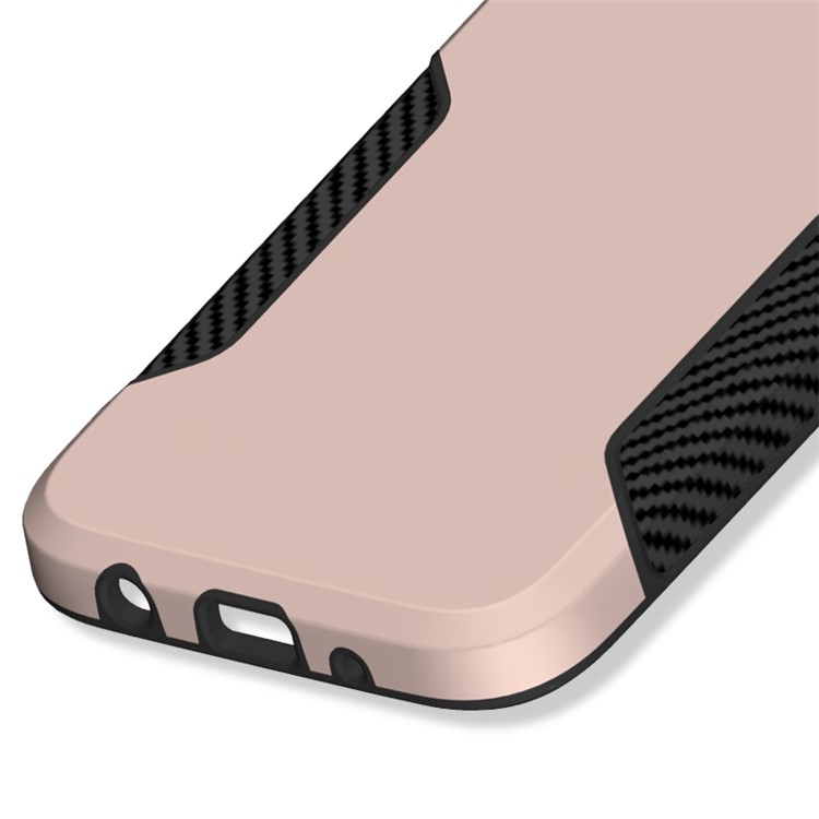 Carbon Fiber Texture PC + TPU Mobile Phone Case for Samsung Galaxy J5 (2017) EU Version / J5 Pro (2017) - Gold-7