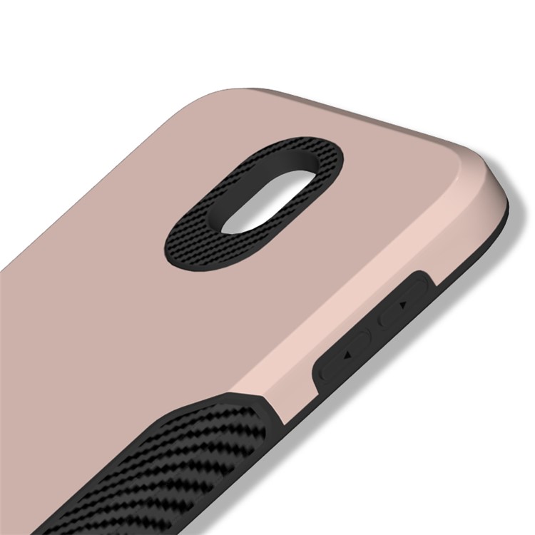 Carbon Fiber Texture PC + TPU Mobile Phone Case for Samsung Galaxy J5 (2017) EU Version / J5 Pro (2017) - Gold-8