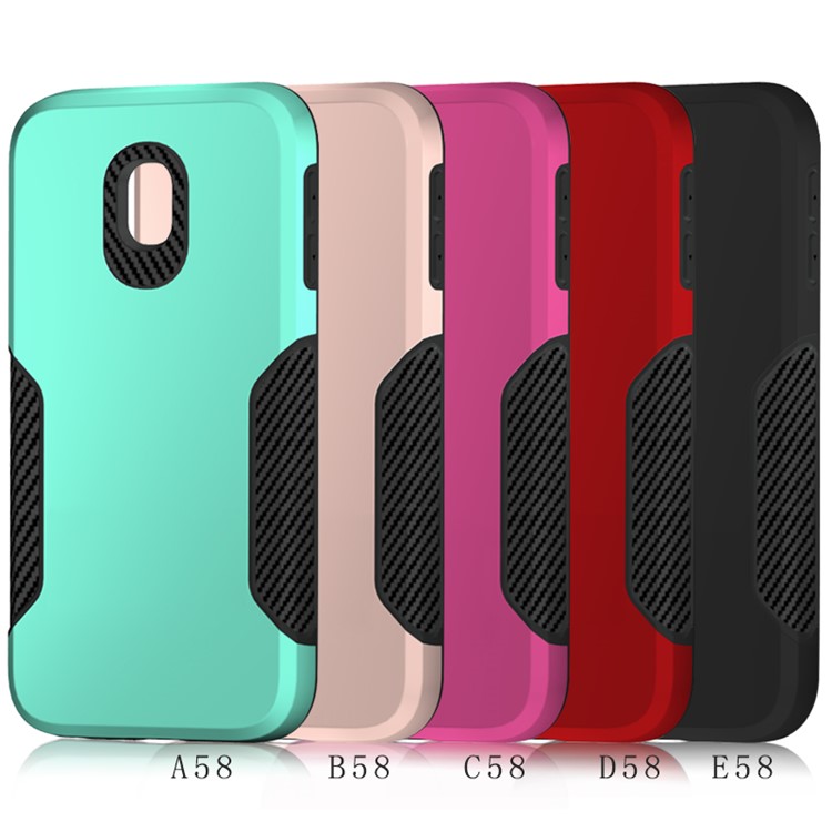 Carbon Fiber Texture PC + TPU Back Phone Case for Samsung Galaxy J3 (2017) EU Version / J3 Pro (2017) - Black-10