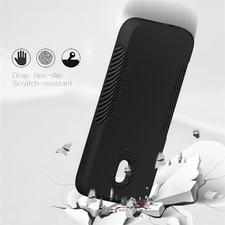 Carbon Fiber Texture PC + TPU Back Phone Case for Samsung Galaxy J3 (2017) EU Version / J3 Pro (2017) - Black-3