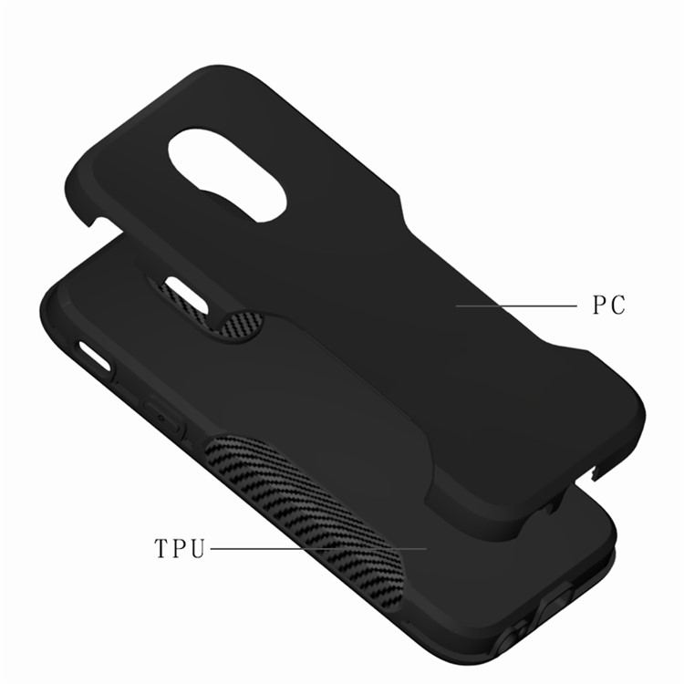 Carbon Fiber Texture PC + TPU Back Phone Case for Samsung Galaxy J3 (2017) EU Version / J3 Pro (2017) - Black-5