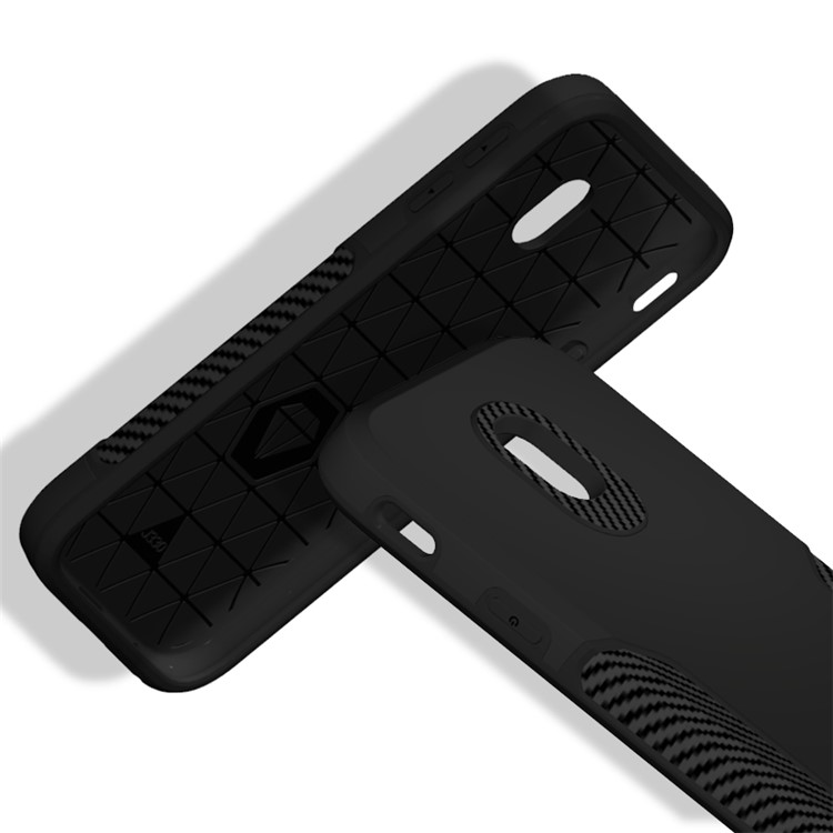 Carbon Fiber Texture PC + TPU Back Phone Case for Samsung Galaxy J3 (2017) EU Version / J3 Pro (2017) - Black-9