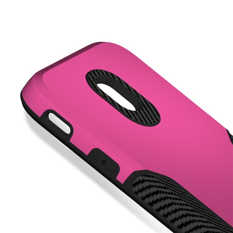 Carbon Fiber Texture PC + TPU Mobile Case for Samsung Galaxy J3 (2017) EU Version / J3 Pro (2017) - Rose-5