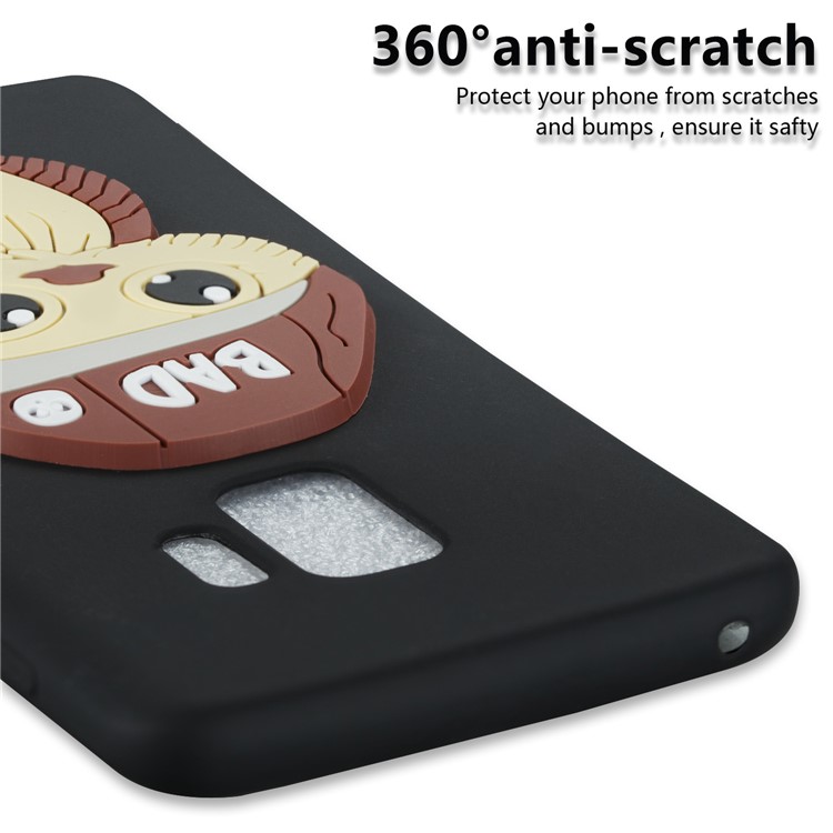 Cute 3D Male Owl Pattern TPU Case for Samsung Galaxy S9 G960 - Black-2