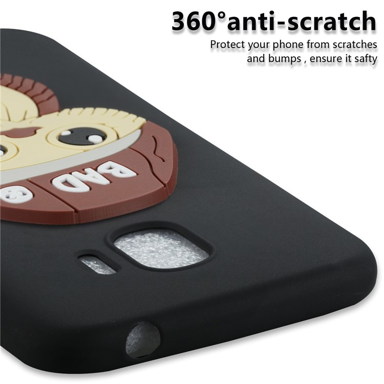 Cute 3D Owl with Cap Pattern TPU Case for Samsung Galaxy J2 Pro 2018 - Black-6