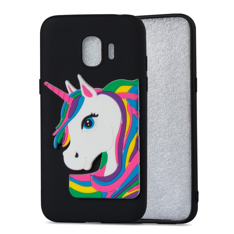 Adorable 3D Unicorn Pattern Soft TPU Case for Samsung Galaxy J2 Pro 2018 - Black-5
