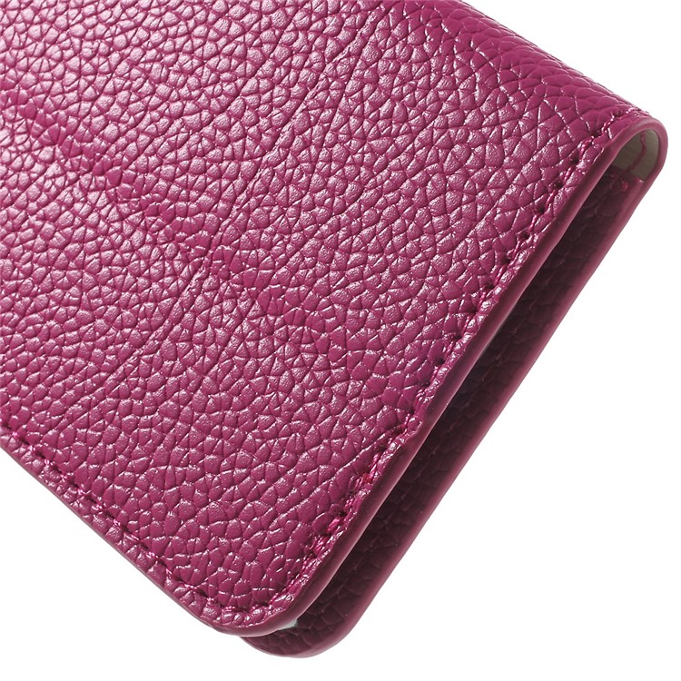 Litchi Wallet Stand Leather Cover for Samsung Galaxy S7 - Rose-8