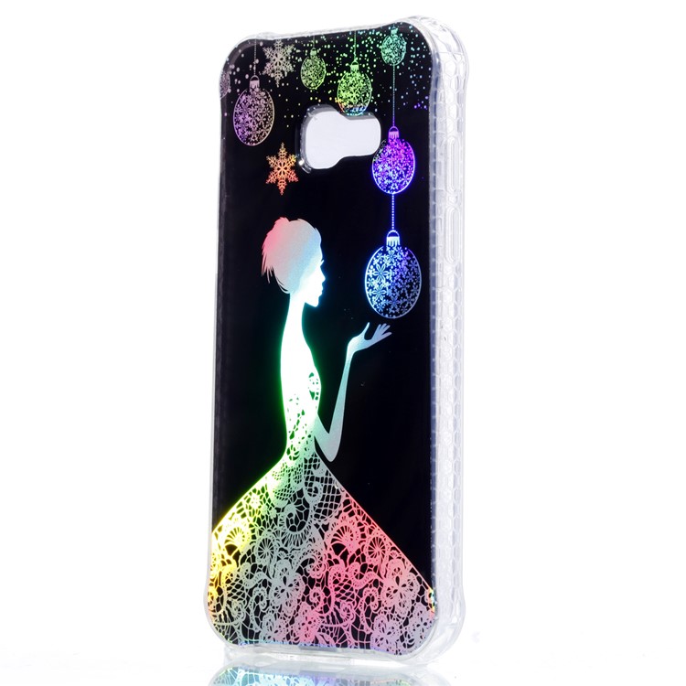 Electroplating IMD Shockproof TPU Case for Samsung Galaxy A3 (2017) - Pretty Girl-3