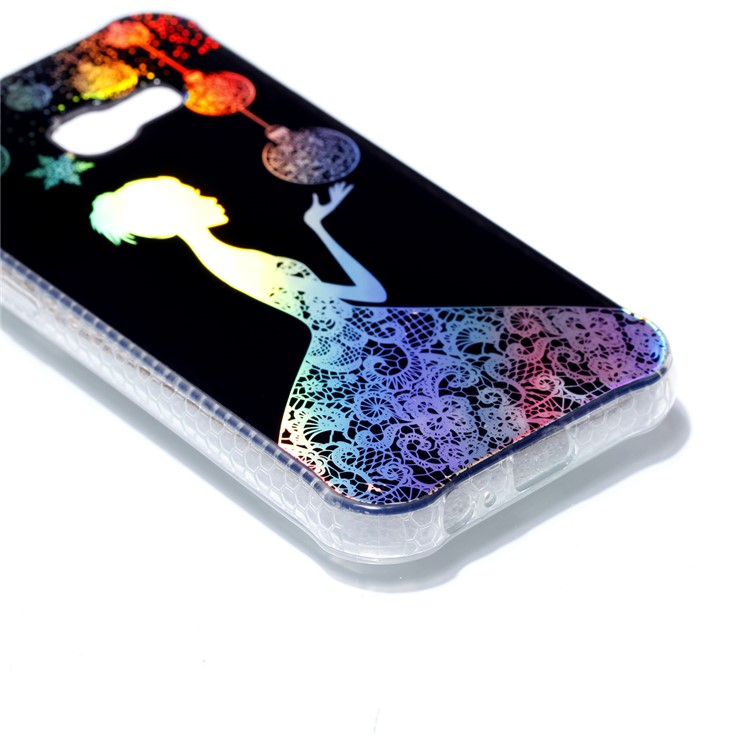 Electroplating IMD Shockproof TPU Case for Samsung Galaxy A3 (2017) - Pretty Girl-4