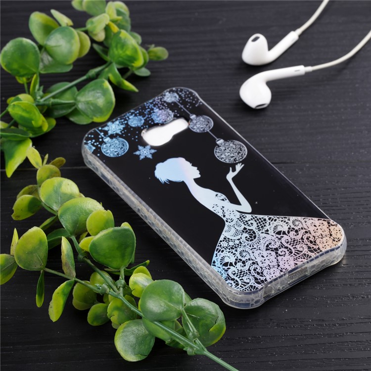 Electroplating IMD Shockproof TPU Case for Samsung Galaxy A3 (2017) - Pretty Girl-6