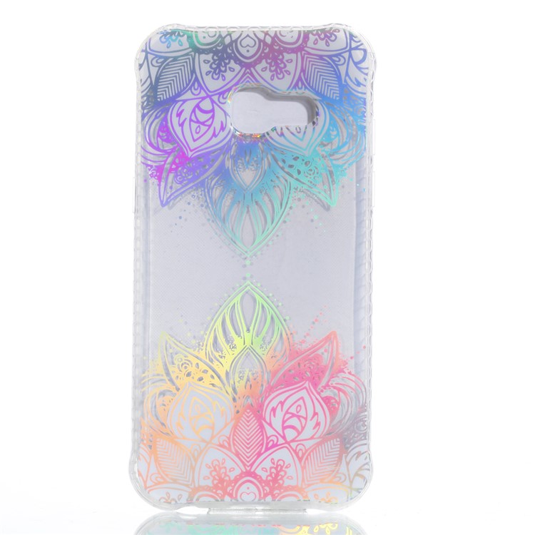 Electroplating IMD Shockproof TPU Mobile Case for Samsung Galaxy A3 (2017) - Colorized Flower-2