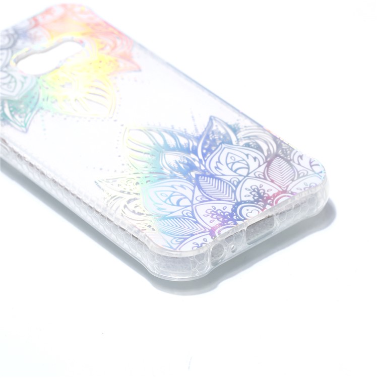 Electroplating IMD Shockproof TPU Mobile Case for Samsung Galaxy A3 (2017) - Colorized Flower-4