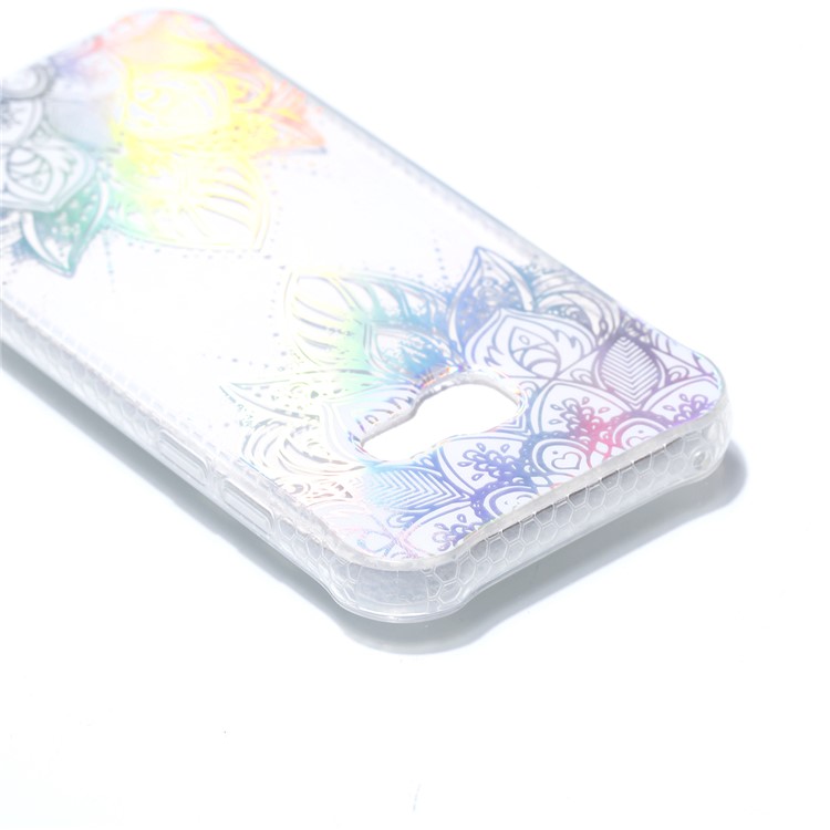 Electroplating IMD Shockproof TPU Mobile Case for Samsung Galaxy A3 (2017) - Colorized Flower-5