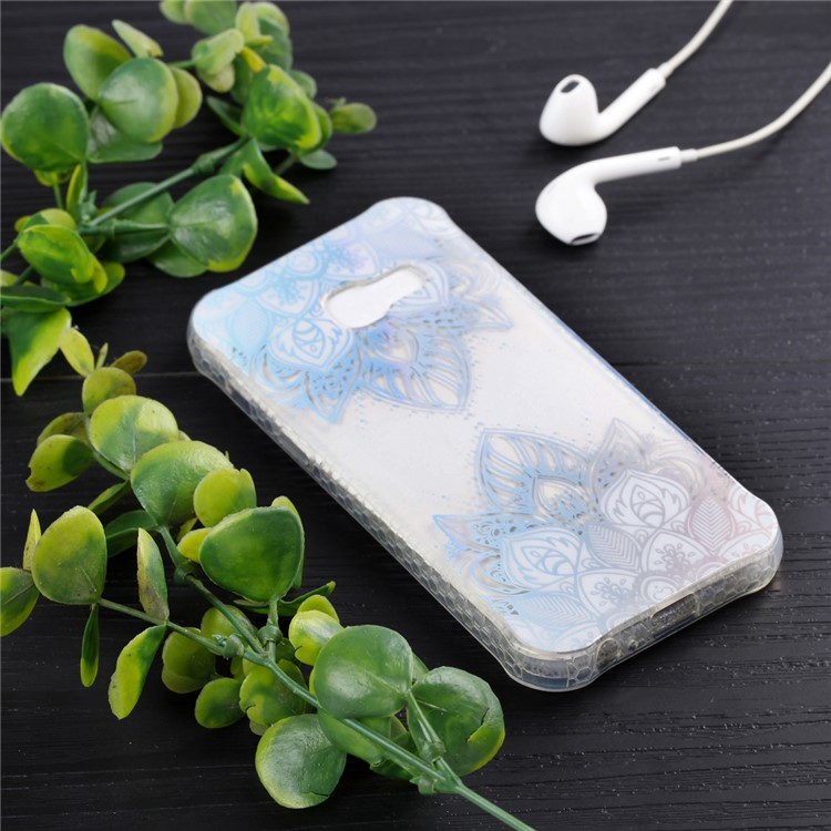 Electroplating IMD Shockproof TPU Mobile Case for Samsung Galaxy A3 (2017) - Colorized Flower-6