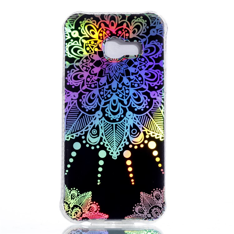 Electroplating IMD Shockproof TPU Phone Casing for Samsung Galaxy A3 (2017) - Mandala Flower-2