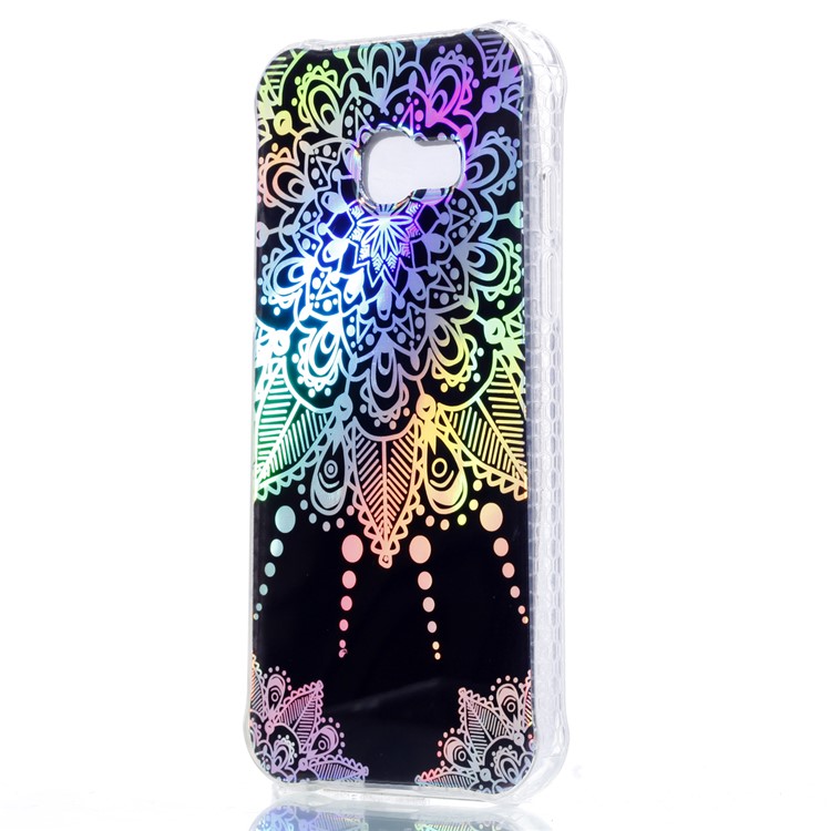 Electroplating IMD Shockproof TPU Phone Casing for Samsung Galaxy A3 (2017) - Mandala Flower-3