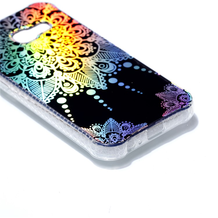 Electroplating IMD Shockproof TPU Phone Casing for Samsung Galaxy A3 (2017) - Mandala Flower-4