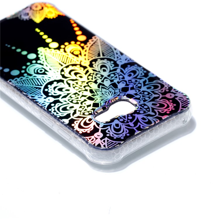 Electroplating IMD Shockproof TPU Phone Casing for Samsung Galaxy A3 (2017) - Mandala Flower-5