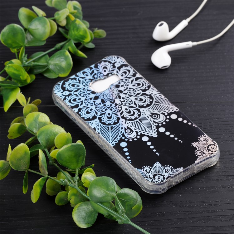 Electroplating IMD Shockproof TPU Phone Casing for Samsung Galaxy A3 (2017) - Mandala Flower-6