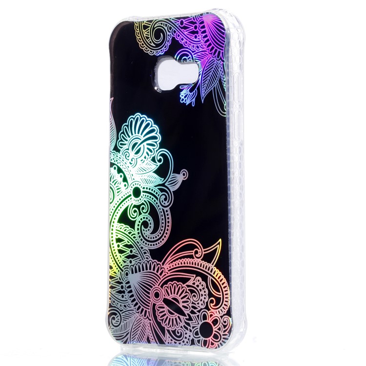 Electroplating IMD Shockproof TPU Phone Shell for Samsung Galaxy A3 (2017) - Plant Pattern-3