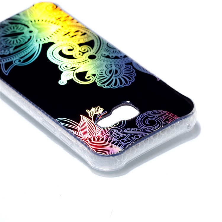 Electroplating IMD Shockproof TPU Phone Shell for Samsung Galaxy A3 (2017) - Plant Pattern-5