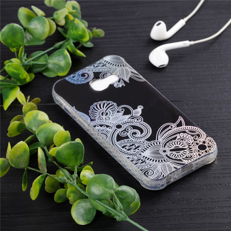 Electroplating IMD Shockproof TPU Phone Shell for Samsung Galaxy A3 (2017) - Plant Pattern-6