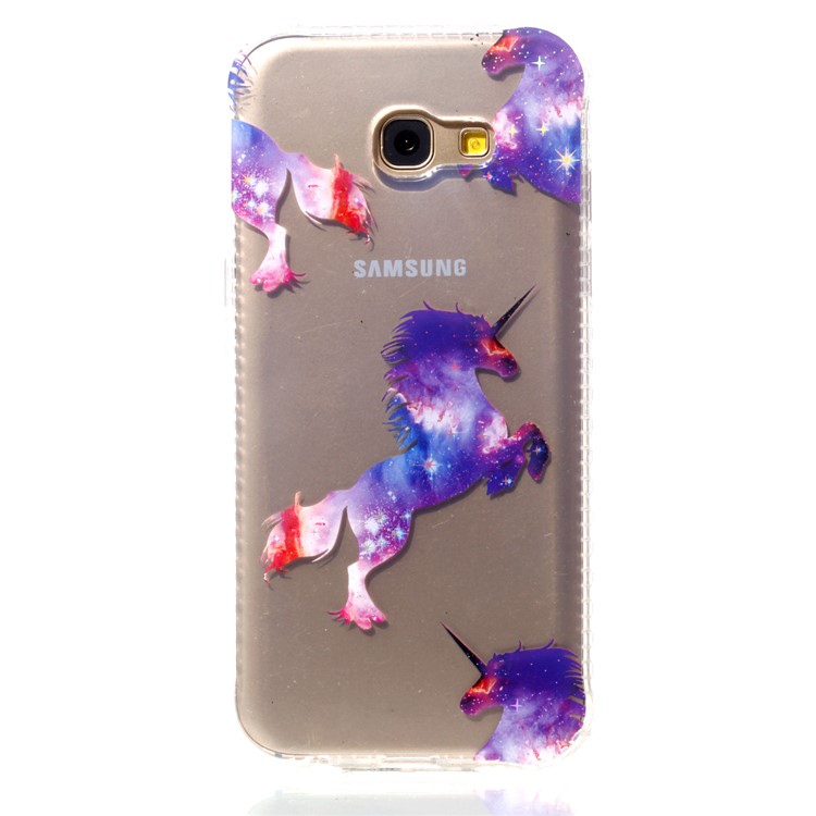 Electroplating IMD Shockproof TPU Cell Phone Cover for Samsung Galaxy A3 (2017) - Unicorns-2