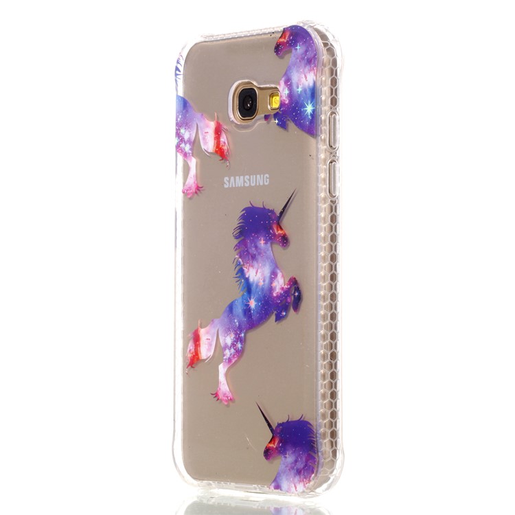 Electroplating IMD Shockproof TPU Cell Phone Cover for Samsung Galaxy A3 (2017) - Unicorns-3