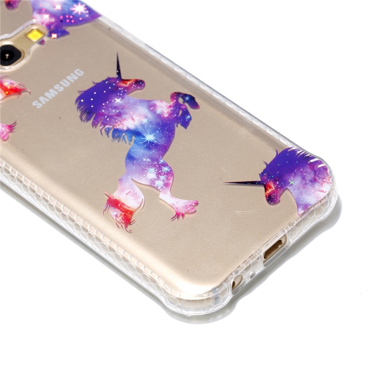 Electroplating IMD Shockproof TPU Cell Phone Cover for Samsung Galaxy A3 (2017) - Unicorns-4