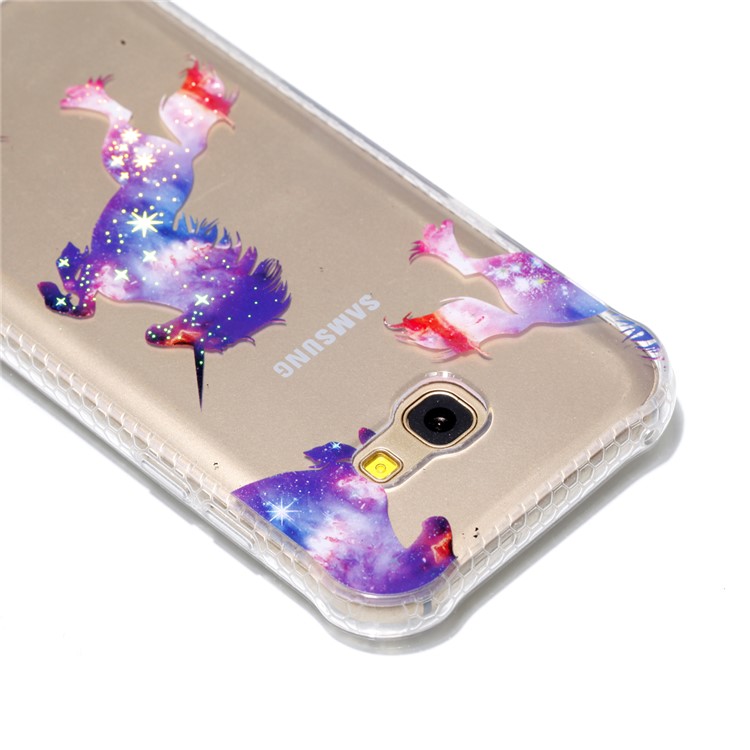 Electroplating IMD Shockproof TPU Cell Phone Cover for Samsung Galaxy A3 (2017) - Unicorns-5