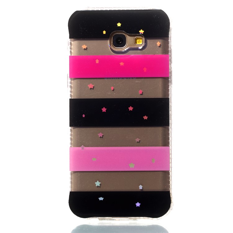 Electroplating IMD Shockproof TPU Protective Shell for Samsung Galaxy A3 (2017) - Stars and Stripes-2