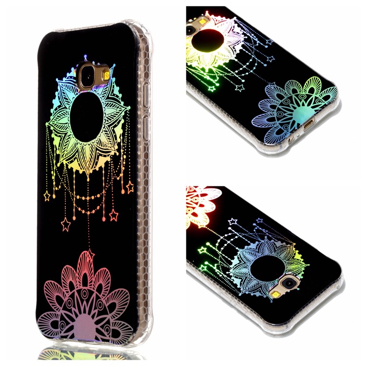 Electroplating IMD Shockproof TPU Phone Accessory Cover for Samsung Galaxy A3 (2017) - Flower Pendant-1
