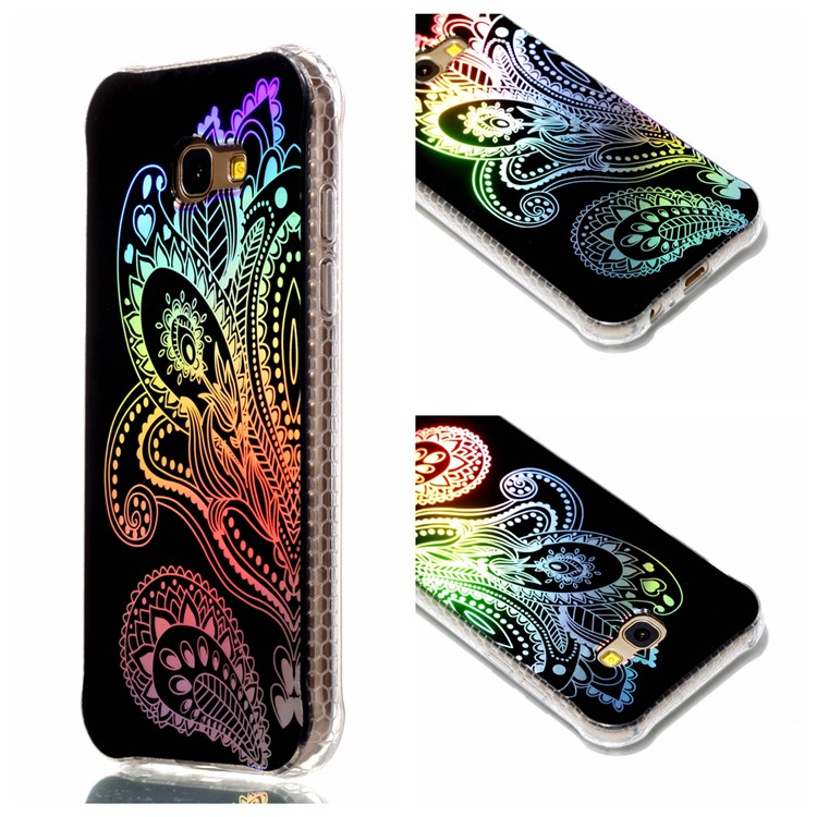 

Electroplating IMD Shockproof TPU Back Shell Cover for Samsung Galaxy A3 (2017) - Paisley Pattern