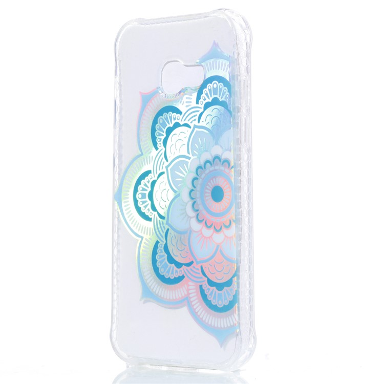 Electroplating IMD Shockproof TPU Cover Case for Samsung Galaxy A5 (2017) SM-A520 - Blue Mandala-3