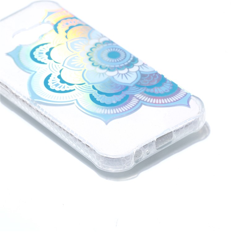 Electroplating IMD Shockproof TPU Cover Case for Samsung Galaxy A5 (2017) SM-A520 - Blue Mandala-4