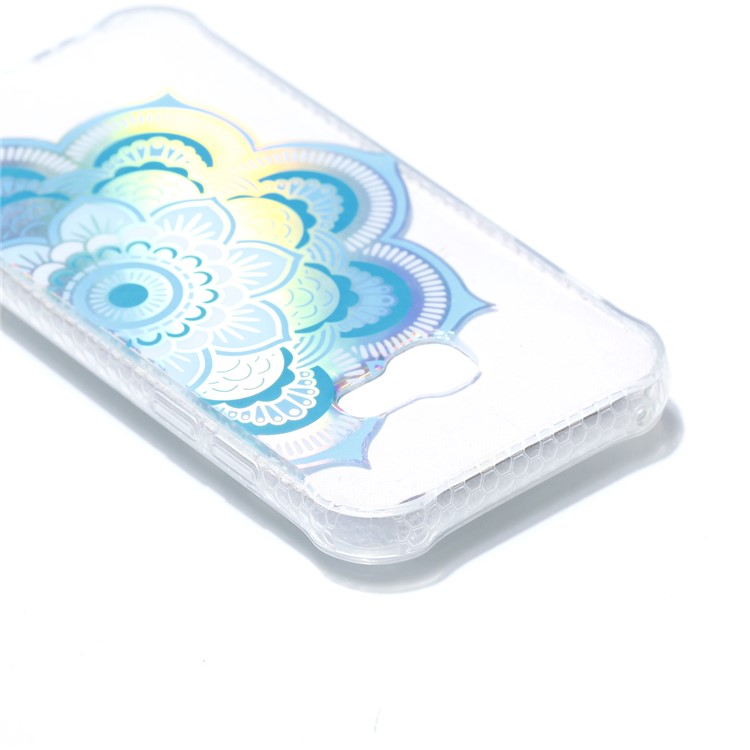 Electroplating IMD Shockproof TPU Cover Case for Samsung Galaxy A5 (2017) SM-A520 - Blue Mandala-5