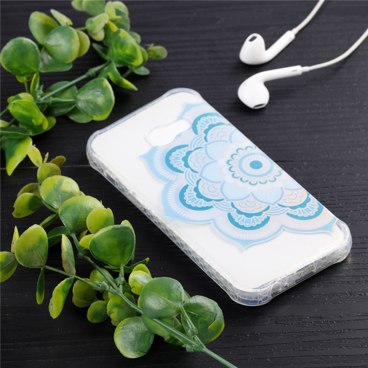 Electroplating IMD Shockproof TPU Cover Case for Samsung Galaxy A5 (2017) SM-A520 - Blue Mandala-6