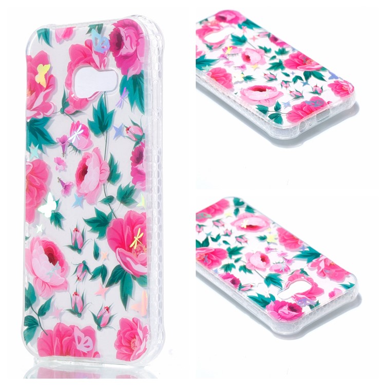 

Electroplating IMD Shockproof TPU Shell Cover Case for Samsung Galaxy A5 (2017) SM-A520 - Beautiful Blossom