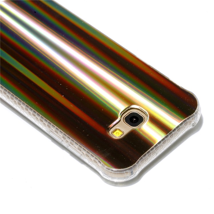 Electroplating IMD Shockproof TPU Gel Case for Samsung Galaxy A5 (2017) SM-A520 - Gold Vertical Stripes-5