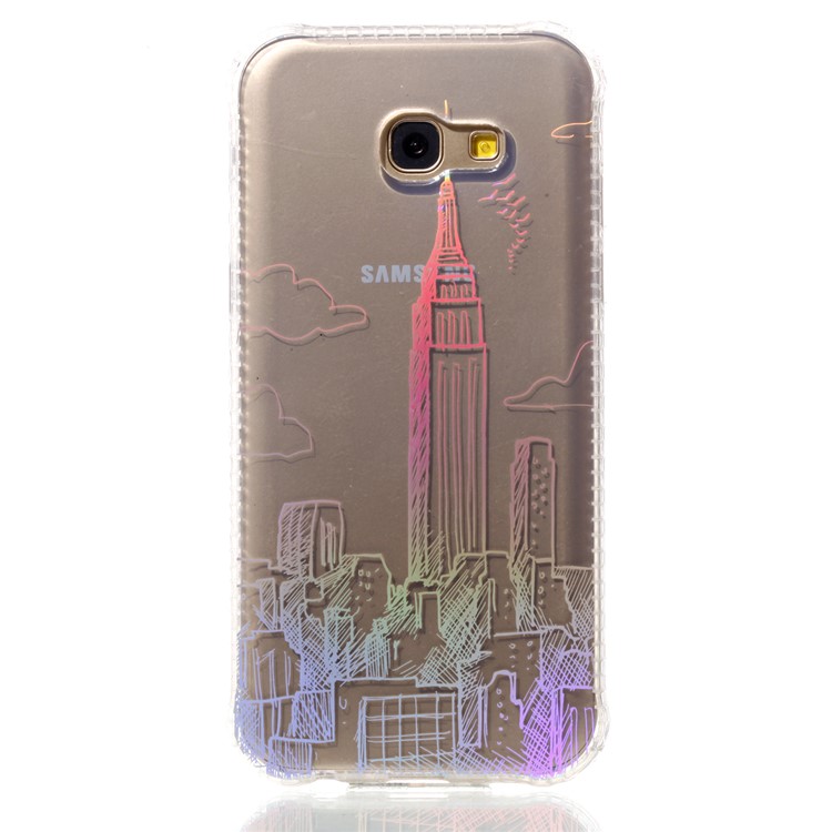 Electroplating IMD Shockproof TPU Flexible Case for Samsung Galaxy A5 (2017) SM-A520 - Buildings-2