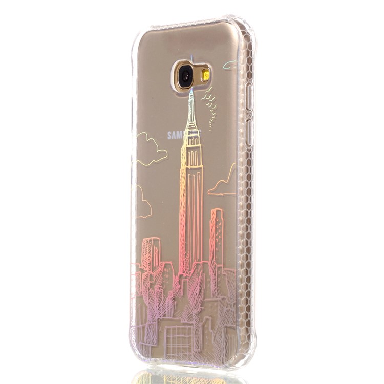 Electroplating IMD Shockproof TPU Flexible Case for Samsung Galaxy A5 (2017) SM-A520 - Buildings-3
