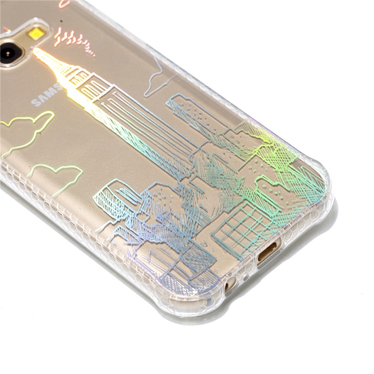 Electroplating IMD Shockproof TPU Flexible Case for Samsung Galaxy A5 (2017) SM-A520 - Buildings-4
