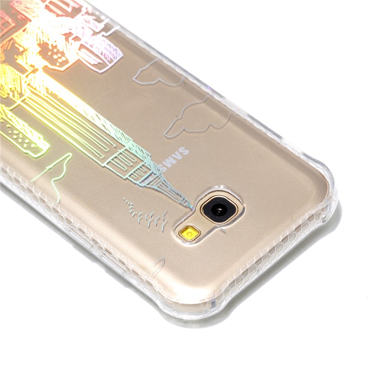 Electroplating IMD Shockproof TPU Flexible Case for Samsung Galaxy A5 (2017) SM-A520 - Buildings-5