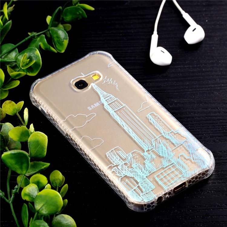 Electroplating IMD Shockproof TPU Flexible Case for Samsung Galaxy A5 (2017) SM-A520 - Buildings-6