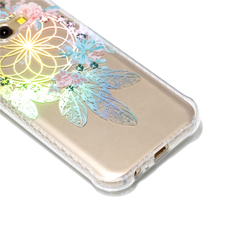 Plated IMD Shockproof TPU Case for Samsung Galaxy A5 (2017) SM-A520 - Flower Windbell-4