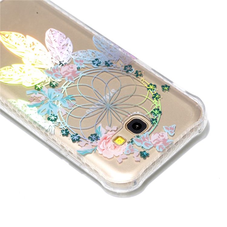 Plated IMD Shockproof TPU Case for Samsung Galaxy A5 (2017) SM-A520 - Flower Windbell-5