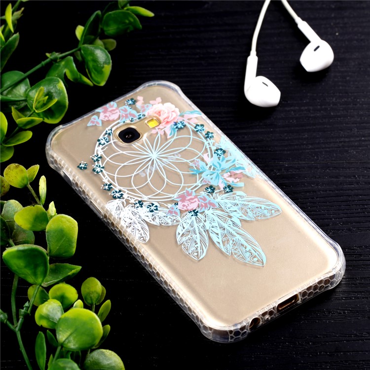 Plated IMD Shockproof TPU Case for Samsung Galaxy A5 (2017) SM-A520 - Flower Windbell-6